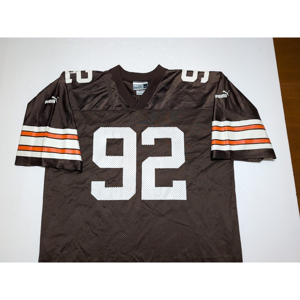 Vintage PUMA Cleveland Browns Courtney Brown‎ NFL Football Jersey 92 ~  XL - Picture 9 of 12